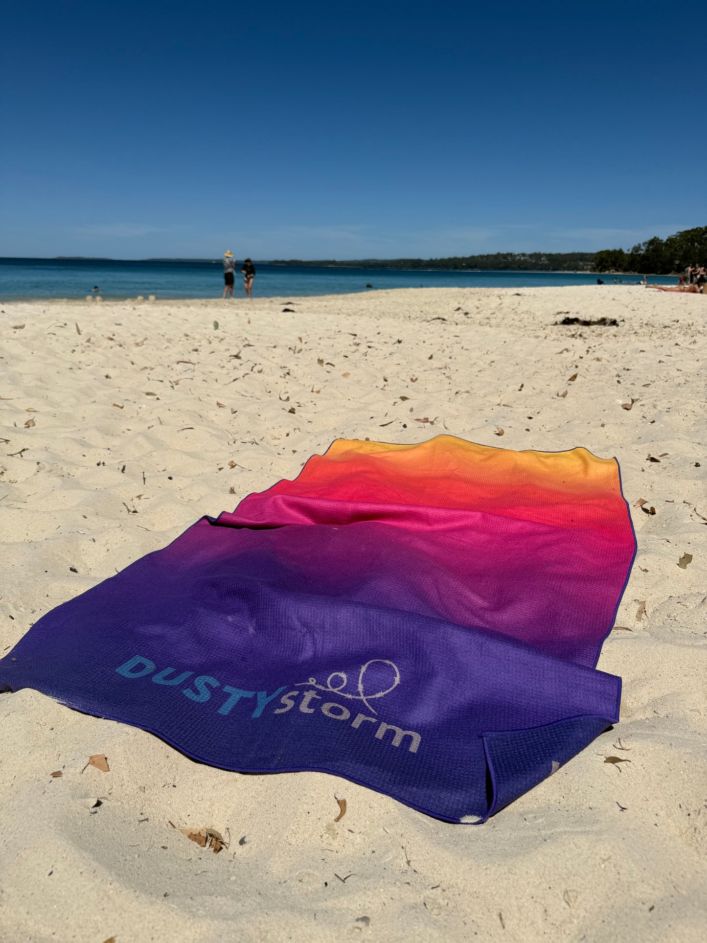 Floral steer waffle towel