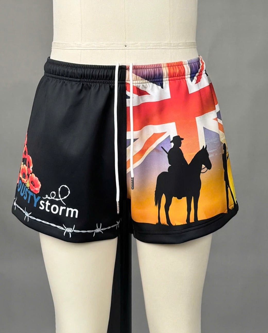Aussie pride Footy shorts with ZIP POCKETS