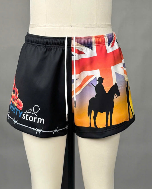 Aussie pride Footy shorts with ZIP POCKETS
