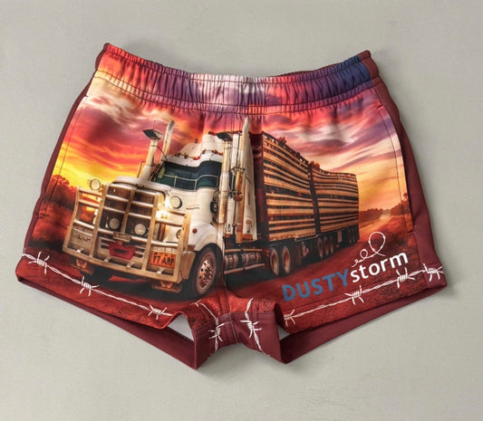 Stock truck footy shorts WITH ZIP POCKETS - XS - 6XL