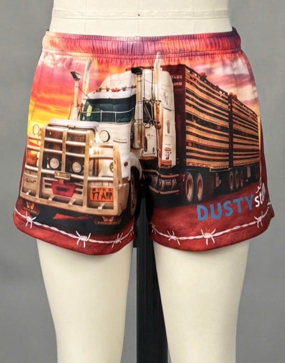 Stock truck footy shorts WITH ZIP POCKETS - XS - 6XL