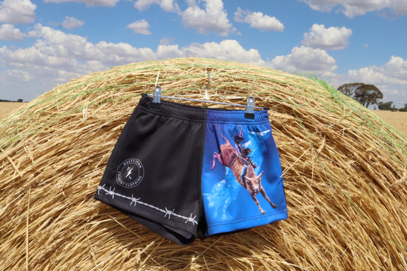 Bull rider footy shorts