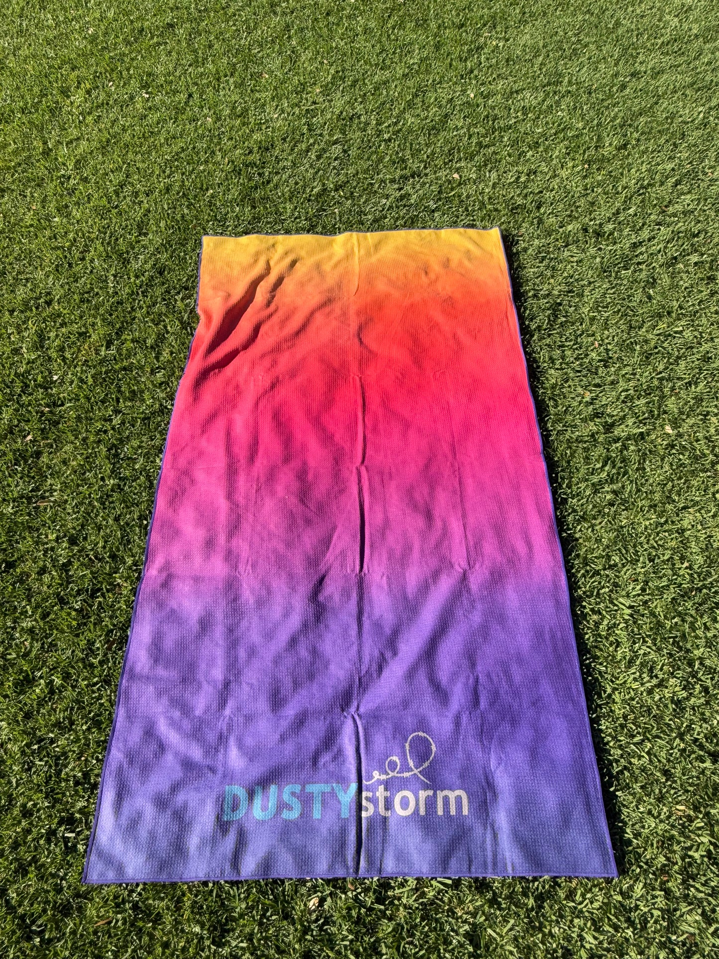 Floral steer waffle towel