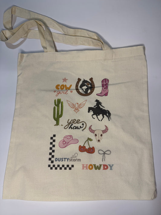 Yee haw Canvas tote bag
